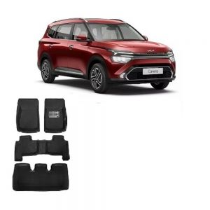 4.5D Car Floor Foot Tray Mats for Carens  - Black